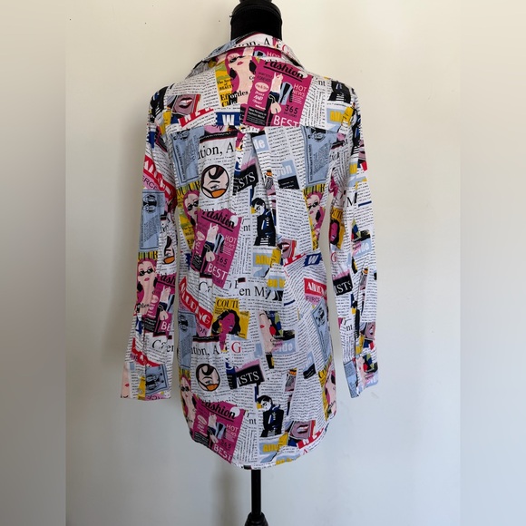 NY&C Madison shirt size S long sleeve Multicolor Graphic Print - Picture 6 of 6